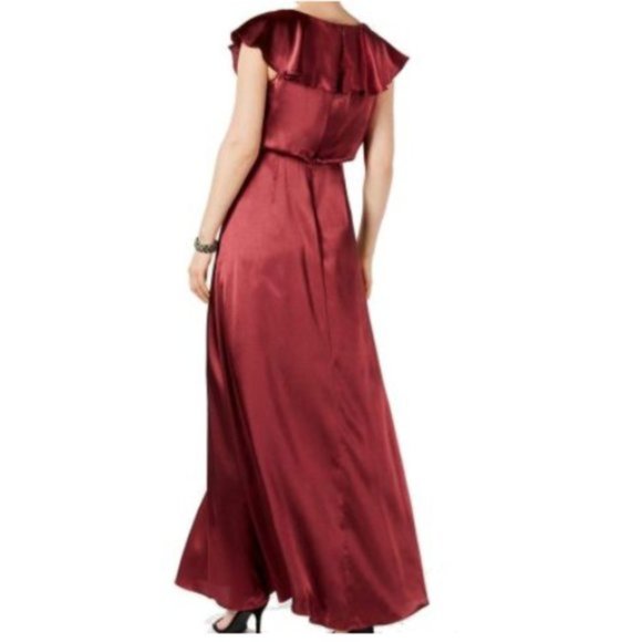 NWT Adrianna Papell Satin Maxi Evening Gown Dress. - Picture 2 of 2